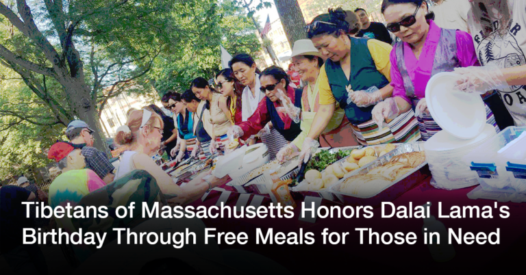 Tibetans of Massachusetts Honors Dalai Lama's Birthday Through Free Meals for Those in Need