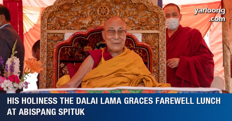 His Holiness the Dalai Lama Graces Farewell Lunch at Abispang Spituk