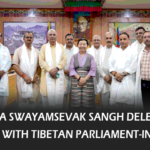 Rashtriya Swayamsevak Sangh delegation visits Tibetan Parliament-in-Exile, discussing the evolution of Tibetan democracy, Sino-Tibetan conflict, and the significance of Tibet to India's national security.