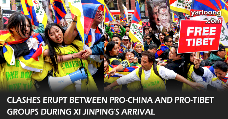 the intense clashes between pro-China and pro-Tibet groups in San Francisco during Chinese President Xi Jinping's arrival for the APEC Summit.