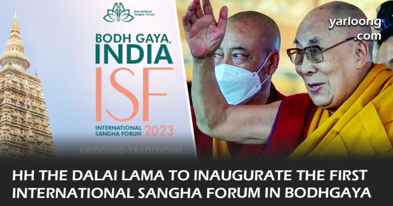 His Holiness the Dalai Lama at the inaugural International Sangha Forum in Bodhgaya, focusing on bridging Buddhist traditions and embracing modernity.