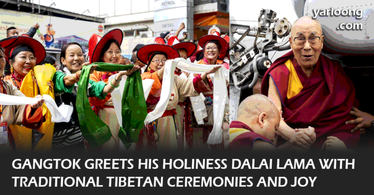 Dalai Lama's momentous arrival in Gangtok, Sikkim, for the 34th anniversary of his Nobel Peace Prize. Discover the vibrant cultural celebrations, traditional Tibetan ceremonies, and the warm hospitality of the Sikkim government.