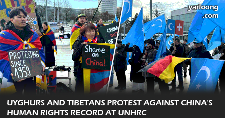 Uyghurs and Tibetans unite in a powerful protest at the UNHRC, demanding global action against China's human rights abuses in Tibet and Xinjiang during the Universal Periodic Review.