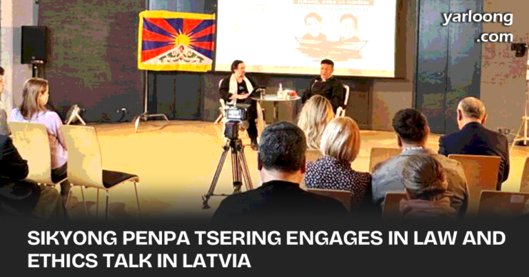 Sikyong Penpa Tsering in Riga, Latvia, for a compelling dialogue on Law, Ethics, and Morality, exploring Tibetan heritage, culture preservation, and the global support for Tibet's cause.