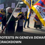 Tibetan community in Switzerland & Liechtenstein protests in Geneva against the crackdown in Derge, calling for immediate action