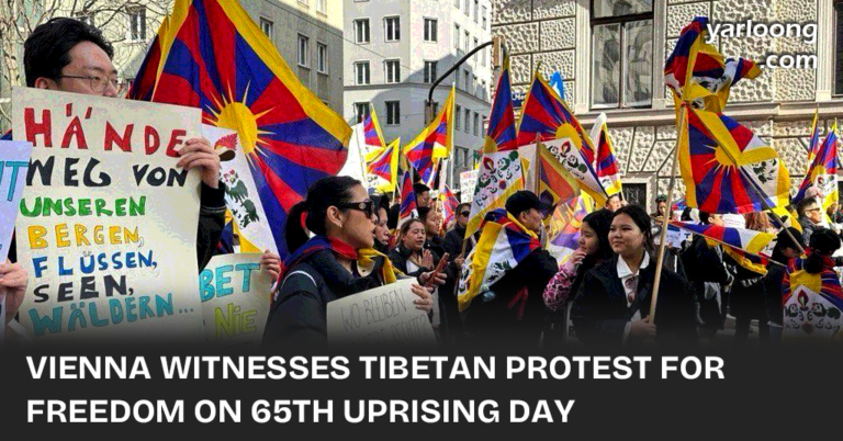 Today in Vienna, the Tibetan diaspora and supporters, including politicians, rallied outside the Chinese Embassy to mark the 65th Tibetan National Uprising Day. They stand united against the oppression in Tibet and call for the preservation