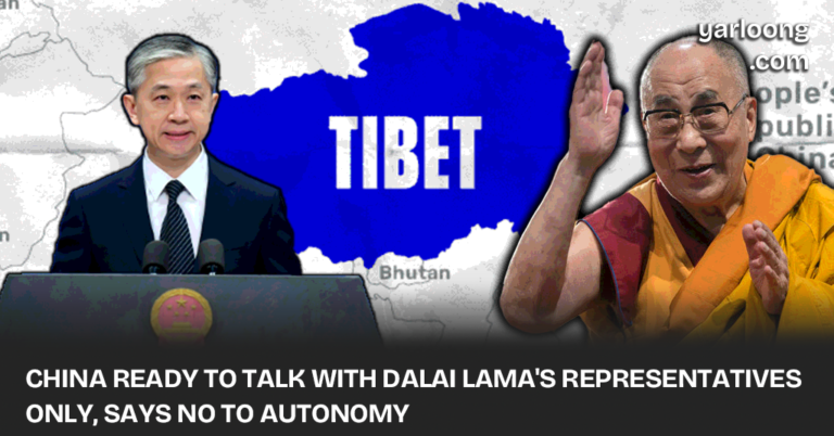 China has officially declared that it will only conduct discussions regarding Tibet with the Dalai Lama's representatives, explicitly ruling out talks on autonomy for the region.