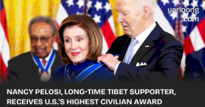 Nancy Pelosi, also a long-standing support of Tibet and a close friend of His Holiness the Dalai Lama, received the nation’s highest civilian award for her exceptional contributions.