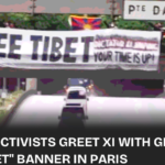 Tibetan activists made a bold statement in Paris by displaying "Free Tibet" as Chinese President Xi Jinping's motorcade passed underneath a bridge on Sunday. The protest was organized by the Students for Free Tibet and the International Tibet Network organizations.