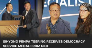Sikyong Penpa Tsering of the Central Tibetan Administration (CTA) has been awarded the Democracy Service Medal by the National Endowment for Democracy (NED) for his leadership in defending democracy and human rights for Tibetans.